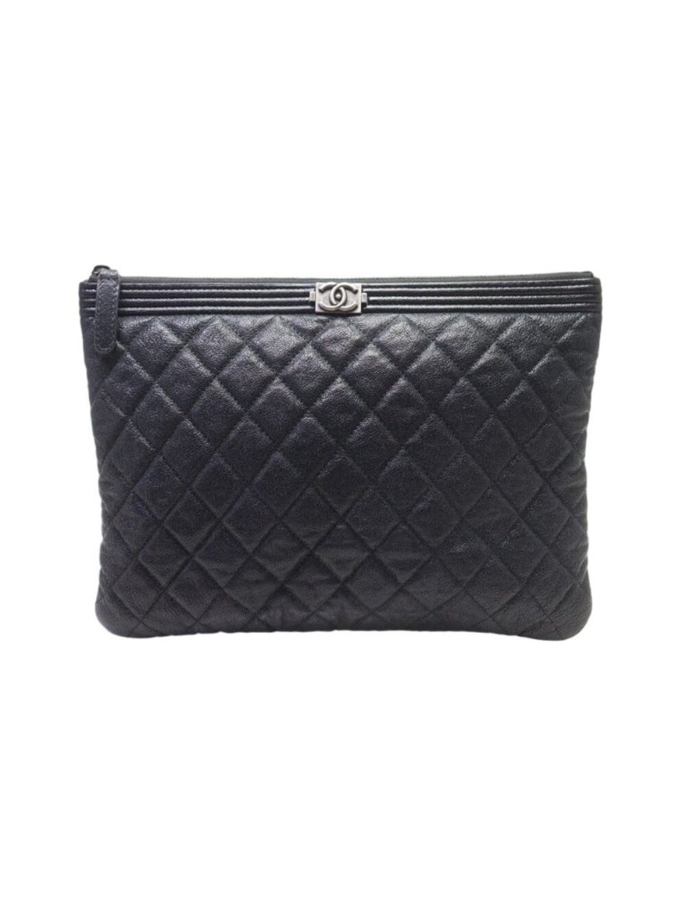 Chanel Boy Caviar Leather Clutch